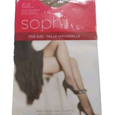 Sophi Pantyhose Day Sheer Reinforced Toe One Size Beige Nylon New Hose Packaging