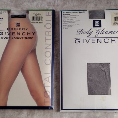 Givenchy Pantyhose Firm Support & Body Gleamers - Jet Black & Silver Fox- Size C