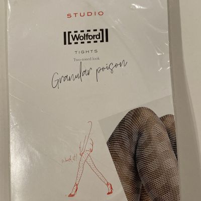 Wolford Studio Granular Poison XS Tights Black White New NIP  14761 30 Denier