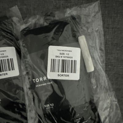 NWT Torrid Ladies Black Plus Size MICROFIBER Tights! (1) PAIR  1X 2X