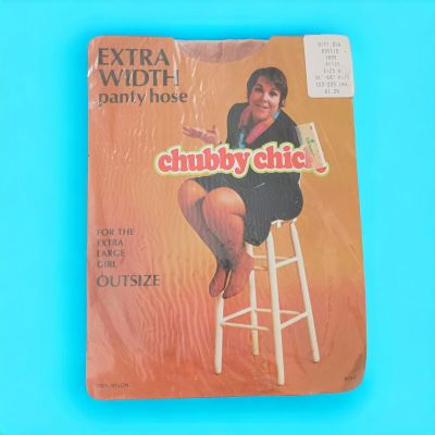 Chubby Chick Extra Width Pantyhose Beige Sz A 44