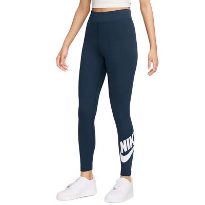 NIKE Women's Essentials High Rise Full Length Leggings Plus Size 1X Navy Blue