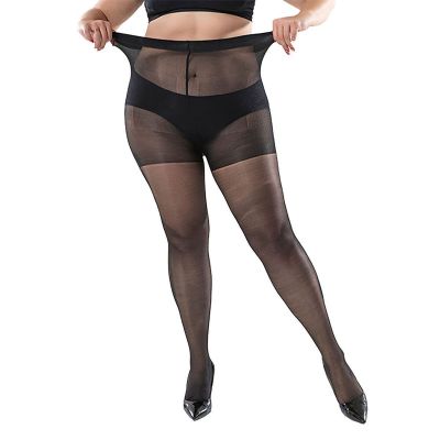 Plus Size High Quality Super Shiny Glossy Pantyhose Sheer Nylon Stockings Tights