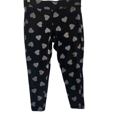 Torrid Black Gray Heart Hearts Legging Pull On Womens Size 1