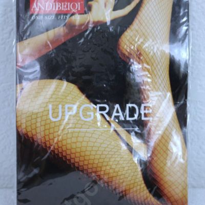 NEW Andibeiqi Upgrade Modern Open-Mesh Black Fishnet Tights, One Size Fits All