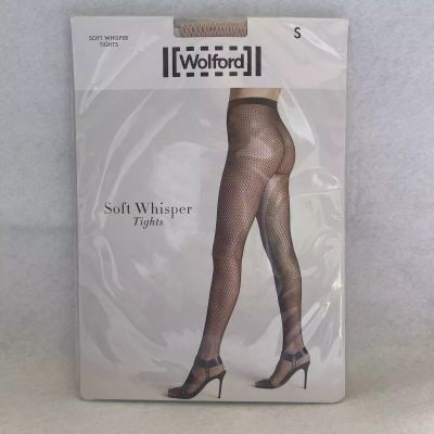 Wolford Soft Whisper Tights - Petal Rose - Fishnet design - Small / Medium