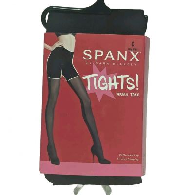 Spanx Shaping Tights Built In Shaper Very Black Firm High Waist Double Take Sz C