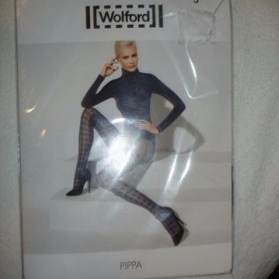 Wolford PIPPA Sz S Tights Stockings Black New NIP Small 14429