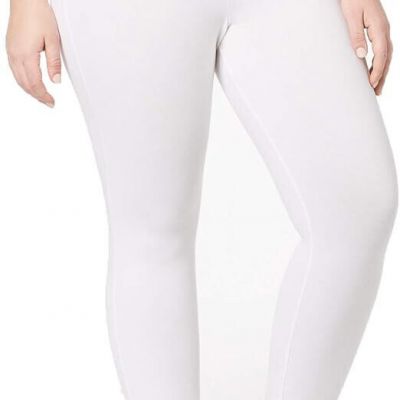 HUE Plus Size Cotton Capri Leggings White 2X