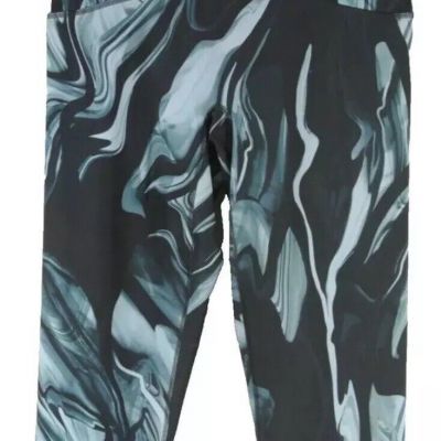 SPANX Women’s Booty Boost 7/8 Marbled Leggings Black Blue High Rise Sz 3X NWT