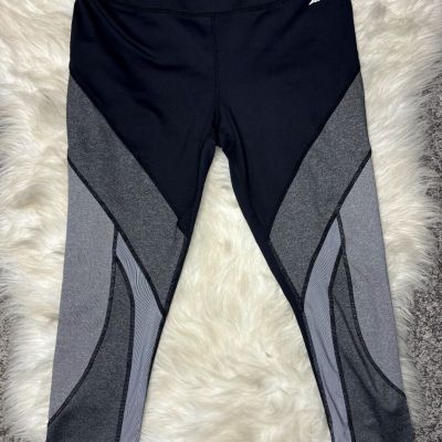 Avia Leggings Womens XS (0-2) Black Heather Grey Stretch Athleisure Yoga Workout