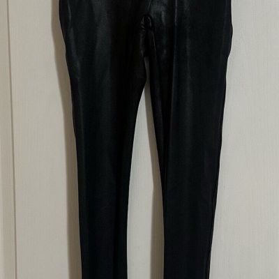 NWT SPANX Black Faux Leather Leggings.Size XS.