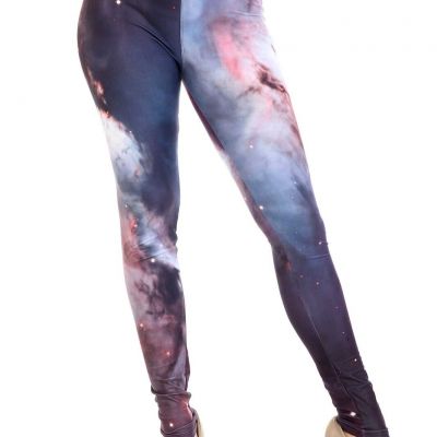 Leggings  Creamy Soft Black Galaxy Leggings - USA Fashion™ One Size