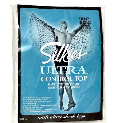 SILKIES ONE PANTYHOSE ULTRA CONTROL TOP 030307 LARGE NAVY BLUE BRAND NEW SEALED