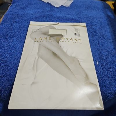 Size B Lane Bryant Daysheer Off White Invisible Reinforced Toe Pantyhose Plusb76