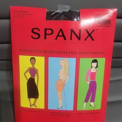 Spanx Original footless Bodyshaper  SZ  A   Shaper Black Tummy Control