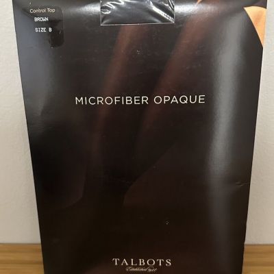 Talbots Microfiber Opaque Control Top Color Brown size B new