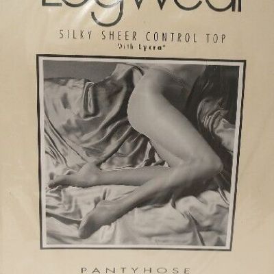 Avon Legwear Silky Sheer Control Top DuPont Lycra Pantyhose Jet Black Size C VGT