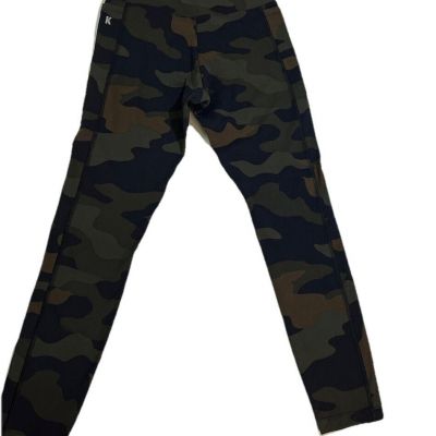 Victoria's Secret Pink Yoga Legging Cropped Small Army Camo Military Pockets