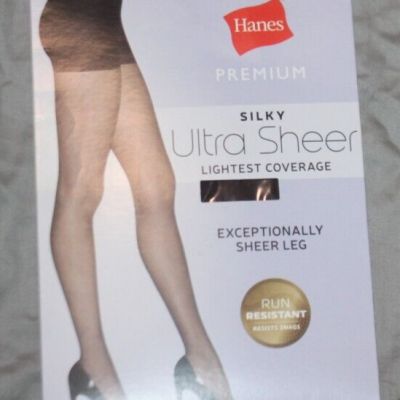 Hanes Premium Silky Sheer Size XXL - black 20 Denier Tummy Control pantyhose