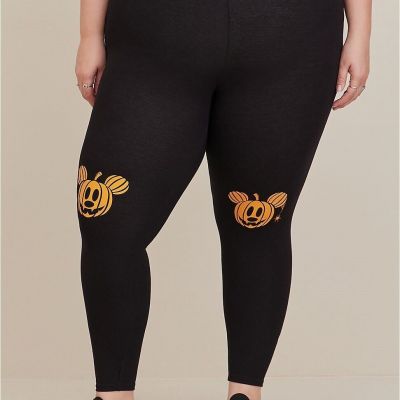 Torrid Disney Mickey Halloween Leggings Pumpkin Black NWT New 4X