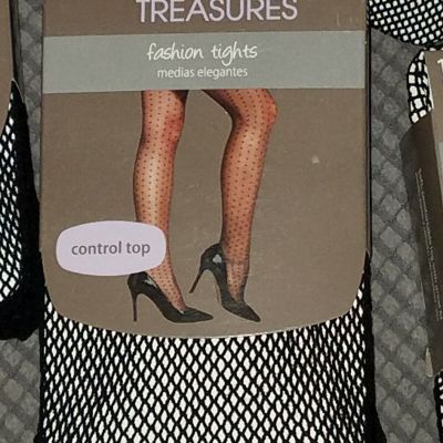 New Plus Secret Treasures Fashion TIghts Black Fishnet Fish Net 3 4 Control Top