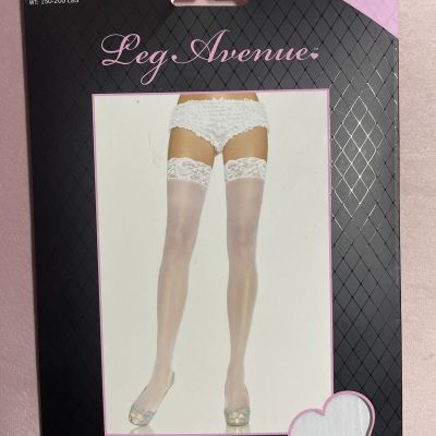 Leg Avenue Sheer Thigh Highs w/Lace Top Womens & Plus 1011