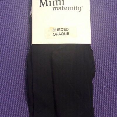 NEW BNWT Mimi Motherhood Maternity Sueded Opaque Tights Black