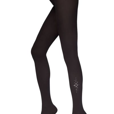 Conte Cristal 50 Den - Fantasy Opaque Women's Tights with rhinestones appliqué