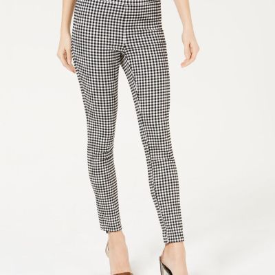 MAISON JULES Womens Black Check Skinny Leggings XXS