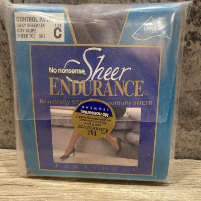 No nonsense sheer endurance control pantyhose size C city Taupe  Sheer Toe