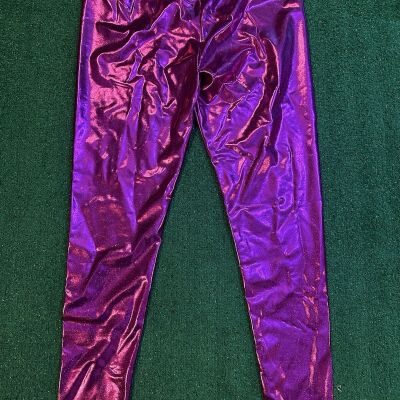 Purple shiny leggings size 2XL