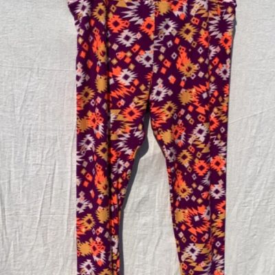 Women's Leggings LuLaRoe Sz. TC2 (18+) Bright Aztec Pattern