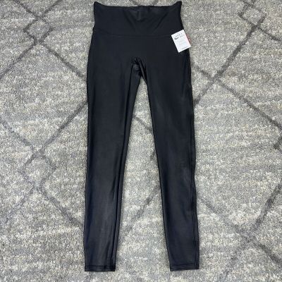 Spanx Faux Leather Legging Black Shiny Size Large New