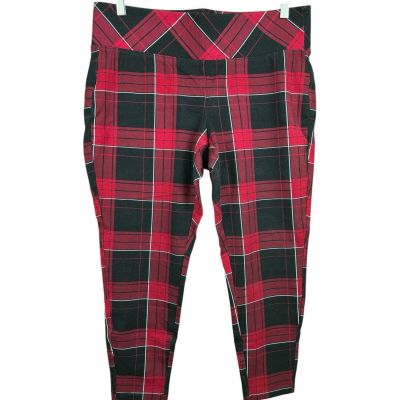 TORRID Womens Leggings Red and Black Plaid Sz 1R 1X 14-16