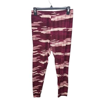 Just Be Womens Size 1X Red Camouflage Ankle Leggings