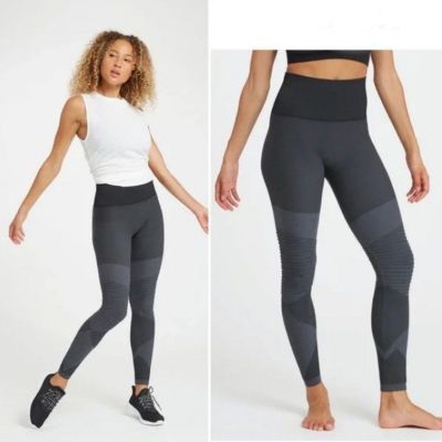 SPANX Look at Me Now Seamless Moto Leggings S High Rise Activewear Workout Pant