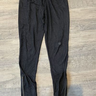 Denim-style leggings Steve Madden Women's Black Jean Zipper Ankle / Size L