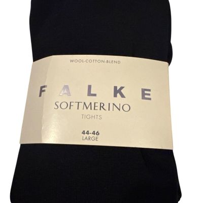 Falls Soft Merino Tights Size Large 44-46 Black Wool Cotton  NWT NEW