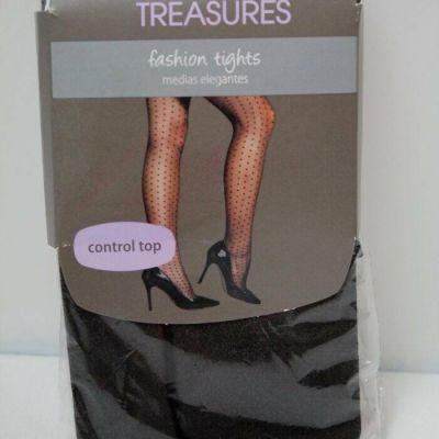 NEW Womens Secret Treasures Control Top Tights Size 3 Opaque Black