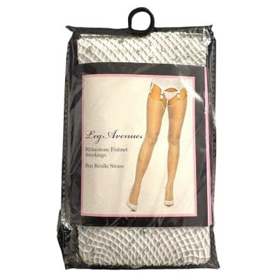 White Rhinestone Fishnets by Leg Avenue - NEW IN PACKAGE