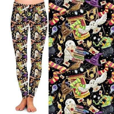 Harry Potter Hogwarts Sorting Hat Owl Women's Leggings TC2 Extra Plus Size 20-24