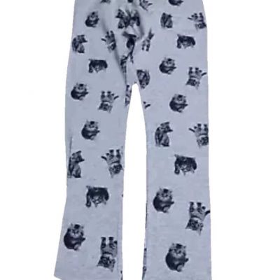 NWT WONDER NATION TOUGH COTTON GRAY CAT LEGGINGS WOMEN SIZE L/G 10-12