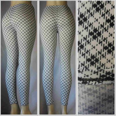 Fashion Diagram Spot Printed Leggings Women's Stretch S-M Size Skinny Pants