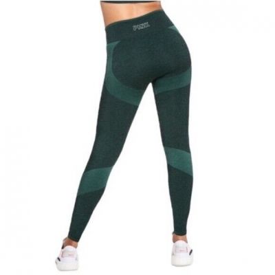 Victoria’s Secret Pink Seamless Workout Leggings in Heather Green Logo Stretch M