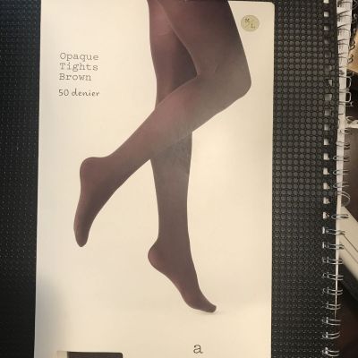 a new day Opaque Tights, Brown, 50 Denier, M/L