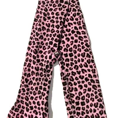 New Pink Leopard Animal Print Pattern Tights Hosiery sz C