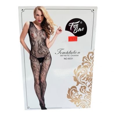 NWT Ten Bao Temptation Infinite Charm fishnet body stocking  #6031 One Size