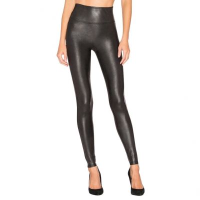 Spanx Faux Leather Black Leggings Soanxshape Women Size S