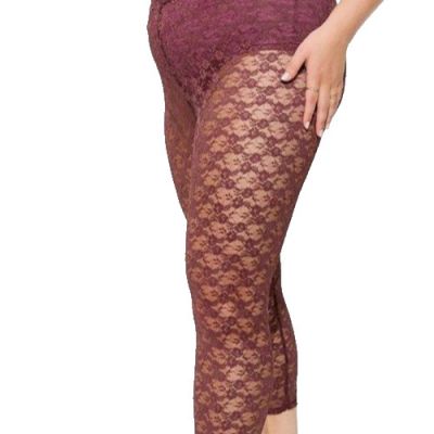 Torrid Plus Size 1X Stretch Lace Comfort Waist Leggings Sassafras